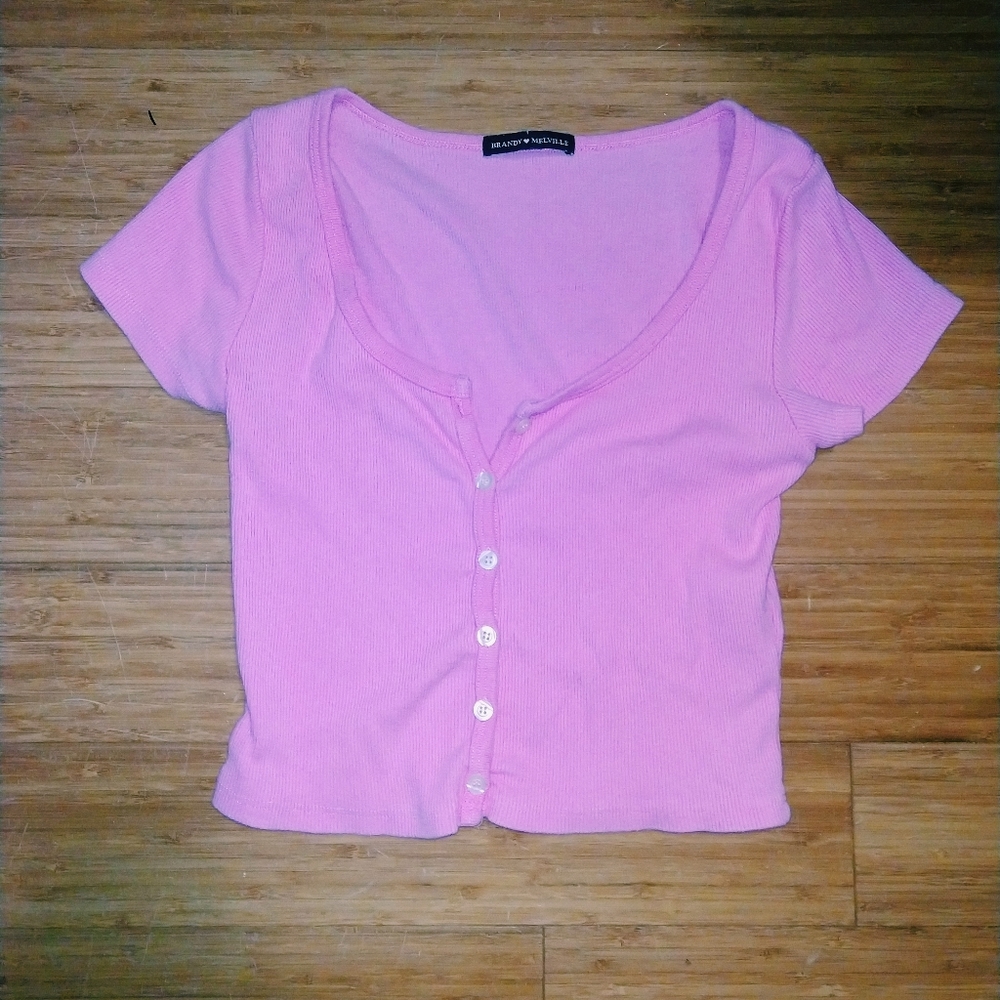 brandy melville pink zelly top